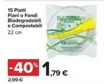 Carrefour Market Naturia 15 Piatti Piani O Fondi Biodegradabili E Compostabili offerta