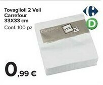 Carrefour Market Carrefour Tovaglioli 2 Veli offerta