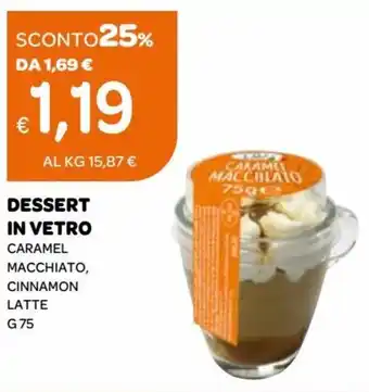 Ekom Dessert in Vetro Caramel Macchiato, Cinnamon Latte G 75 offerta