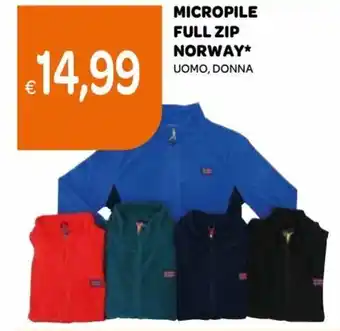 Ekom Micropile Full Zip Norway Uomo Donna offerta