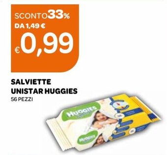 Ekom Huggies Salviette Unistar 56 pezzi offerta