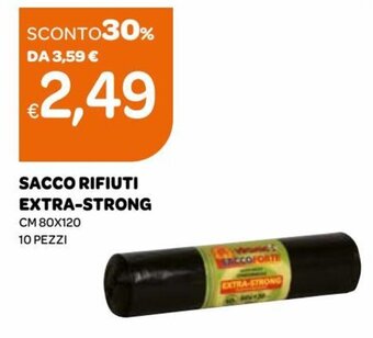 Ekom Sacco Rifiuti Extra-Strong cm 80x120 10 pezzi offerta