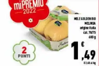 Conad Melinda Mele Golden Bio 610 g offerta