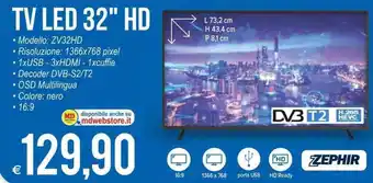 MD Discount Zephir TV LED 32" HD offerta