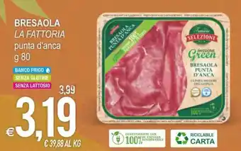 MD Discount La Fattoria Bresaola punta d'anca g 80 offerta