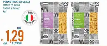 MD Discount Pasta Reggia Penne Rigate/Fusilli trafilati al bronzo kg 1 offerta