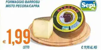 MD Discount Sepi Formaggio Barrosu Misto Pecora/Capra offerta