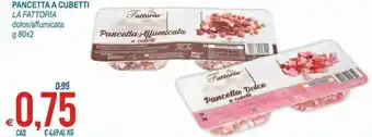 MD Discount La Fattoria Pancetta a Cubetti dolce/affumicata g 80x2 offerta