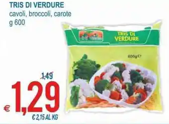 MD Discount Tris di Verdure cavoli, broccoli, carote g 600 offerta