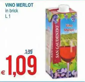 MD Discount Vino Merlot in brick L 1 offerta