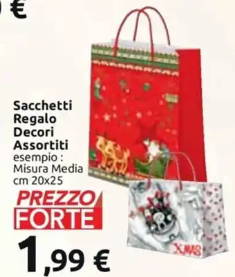 Supermercati Dok Sacchetti Regalo Decori Assortiti Misura Media cm 20 x 25 offerta