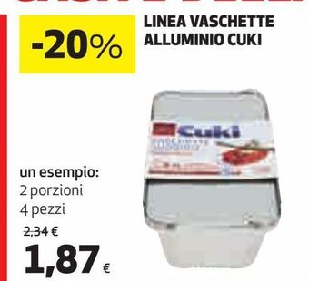 Coop Linea vaschette alluminio cuki offerta