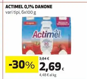 Coop Actimel 0,1% danone offerta