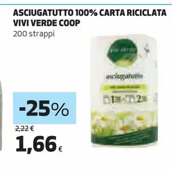 Coop Asciugatutto 100% carta riciclata vivi verde coop offerta