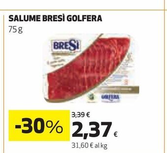 Coop Salume bresì golfera offerta