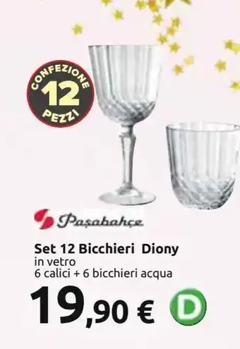 Set 12 bicchieri diony pasabahce