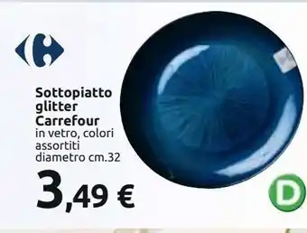 Carrefour Iper Sottopiatto glitter carrefour offerta