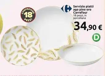 Carrefour Iper Servizio piatti ago pino oro carrefour offerta