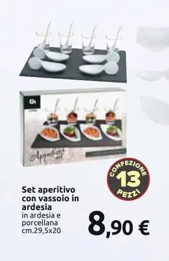 Carrefour Iper Set aperitivo con vassoio in ardesia offerta