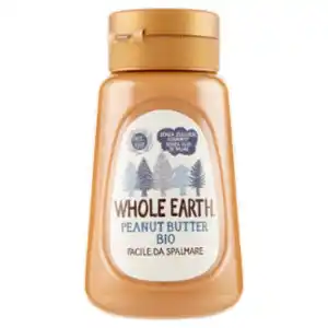 Whole earth burro di arachidi cremoso biologico, crema spalmabile, vegan, bottiglia squeeze, 320g
