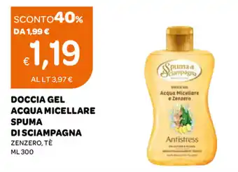 Ekom Spuma di Sciampagna Doccia Gel Acqua Micellare 300ml offerta