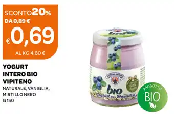Ekom Vipiteno Yogurt Intero Bio 150g offerta