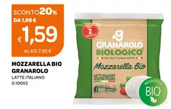 Ekom Granarolo Mozzarella Bio 100g x 2 offerta
