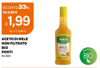 Ekom Ponti Aceto di Mele Non Filtrato 500ml offerta