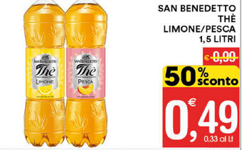 Gecop San Benedetto Thè Limone/Pesca 1,5 litri offerta