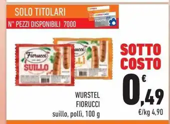 Conad City Wurstel fiorucci offerta