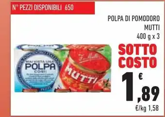 Conad City Polpa di pomodoro mutti offerta