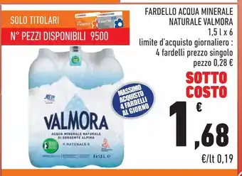 Conad City Fardello acqua minerale naturale valmora offerta