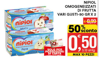 Gecop Nipiol Omogeneizzati di Frutta Vari Gusti-80gr x 2 offerta