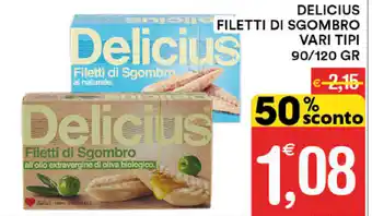 Gecop Delicius Filetti Di Sgombro Vari Tipi 90/120gr offerta