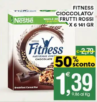 Gecop Nestle Fitness Cioccolato/Frutti Rossi x 6 141gr offerta