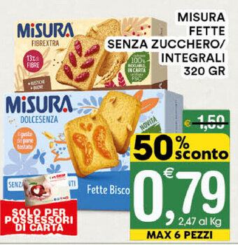 Gecop Misura Fette Senza Zucchero/Integrali 320gr offerta