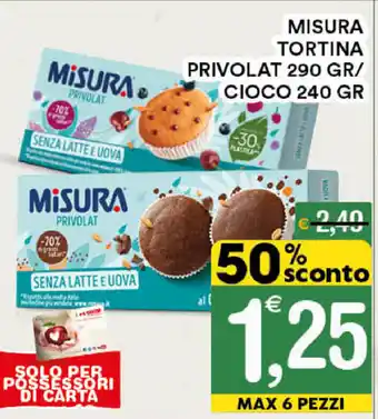 Gecop Misura Tortina Privolat 290gr/Cioco 240gr offerta