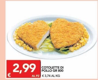 TuoDi Cotolette di pollo gr 800 offerta