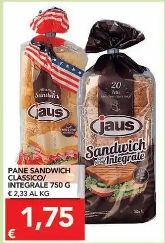 TuoDi Pane sandwich classico/integrale offerta