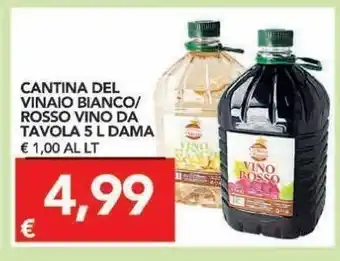 TuoDi Cantina del vinaio bianco/rosso vino da tavola 5 l dama offerta