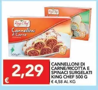 TuoDi Cannelloni di carne/ricotta e spinaci surgelati king chef offerta