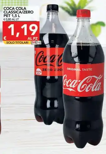 TuoDi Coca cola classica/zero pet 1,5 l offerta