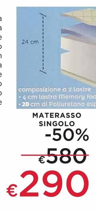 Outlet Divani Materasso singolo offerta