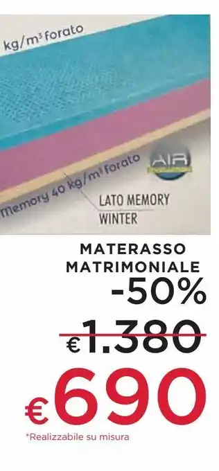 Outlet Divani Materasso matrimoniale offerta