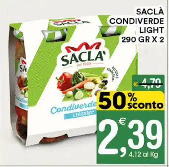 Gecop Saclà Condiverde Light 290gr x 2 offerta