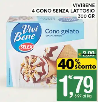 Gecop Vivibene 4 Cono Senza Lattosio 300gr offerta
