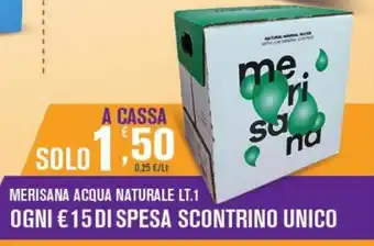 Merisana Acqua Naturale Lt 1