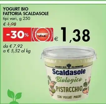 Bennet Scaldasole Yogurt Biologico Magro Pistacchio 250 G(ml) offerta