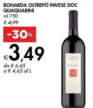Bennet Quaquarini Bonarda Oltrepo Pavese DOC offerta