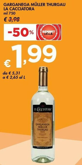 Bennet La cacciatora Garganega Muller Thurgau offerta